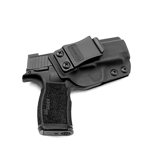 Gritr Iwb Kydex Right Hand Gun Holster Compatible With Sig Sauer P365Xl (P365, P365Sas, P365X) And Tactical Nylon Webbing Duty Waist Gun Belt, Medium #TOP3