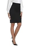 iChosy Women's Stretchy Knee Length High Waist Work Business Bodycon Midi Ponte Pencil Skirt Black L