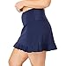 Swim 365 Women's Plus Size Ruffle-Trim Swim Skirt with Built-in Tummy Control Brief - 28, Black