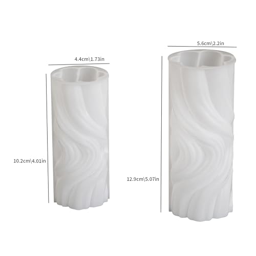 2 Pack Spiral Wave Resin Casting Molds - Silicone for 3D Animal Candle Making