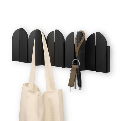 Umbra Saloon Wall Hook, Wall Mounted Coat Rack, 5 Hook, Black by Umbra - Used condition - US$50.24