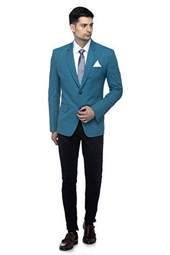 Image of FAVOROSKI Designer Men's Slim Fit Notched Lapel Single Breasted Solid Blazer