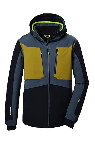 killtec Herren Skijacke/Funktionsjacke mit abzippbarer Kapuze und Schneefang KSW 47 MN SKI JCKT, stahlblau, M, 41978-000