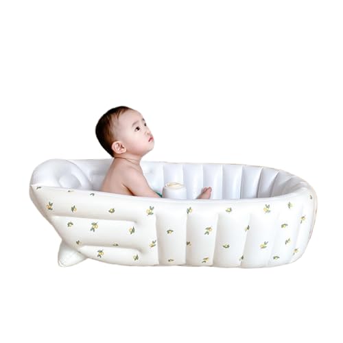 XVVXベビーバス 赤ちゃん お風呂 沐浴 安全で快適なベビーバス 充気式沐浴浴槽|新生児から使える 浴槽 ベビー用浴槽 簡易収納 省スペース ハン 高め背もたれ 軽い 家庭用ベビー用品/持ち運び便利 (オリーブ)