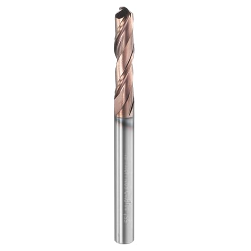 Image of HARFINGTON 5 Pcs Ball Nose End Mill 2 Flute 1 /8 inch Diameter 1 /8 inch Shank Tungsten Carbide TIN Coated Spiral CNC Router Bits 0.59 inch Cutting Length Single End Ball for Carving Engraving Grinding