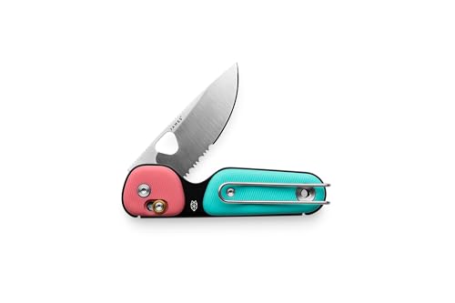JAMES° The Redstone Folding Pocket Knife, Compact and Lightweight EDC, One-Piece Die-Stamped Chassis, and TJB Slide-Lock Design, 2.5