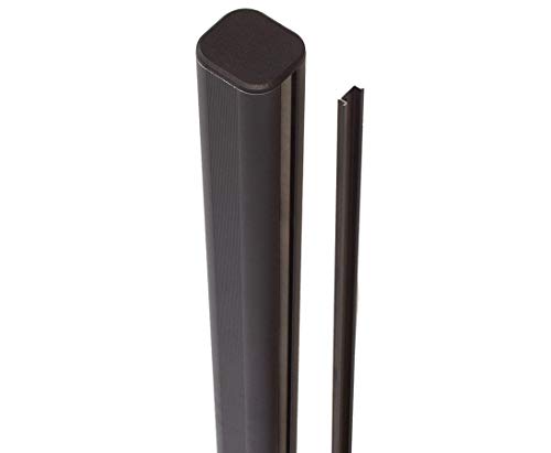 bambus-discount.com WPC System Steckpfosten 298cm 7x7cm in Anthrazit zum Einbetonieren - Alu Zaunpfosten für Erdverbau