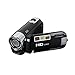 Yosoo Health Gear Videokamera Camcorder, 4K 48 MP DV Handkamera, 2,7-Zoll TFT drehbarer Bildschirm, 16 facher Digitalzoom Videokamera mit USB Kabel, Kompakter Camcorder (Black)