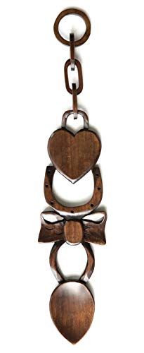 Giant Welsh Love Spoon - Free Engraving of Names & Date on Love Spoons