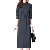 [SECOND ROOTS] [セカンドルーツ] タック ワンピース ニット フロント タイト 大人 上品 秋冬 カジュアル ルーム 動きやすい フィット感 タートルネック ネック ワンピ わんぴ ロングチュニック トップス カワイイ 可愛い 春 秋 柄 オシャレ カワイイ キレイメ お出かけ おでかけ 通勤 通学 仕事着 アウトドア 冬 オータム ウインター 灰 グレー 3A-R15-GYXL