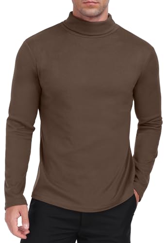 KUYIGO Men's Turtleneck Long Sleeve Turtle Neck Shirts Basic Lightweight Undershirt4