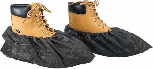 Provizio Supply Waterproof Shoe Covers Disposable Non Slip Extra Large Boot Cover - (40 Pairs) (Black) - Thumbnail 2