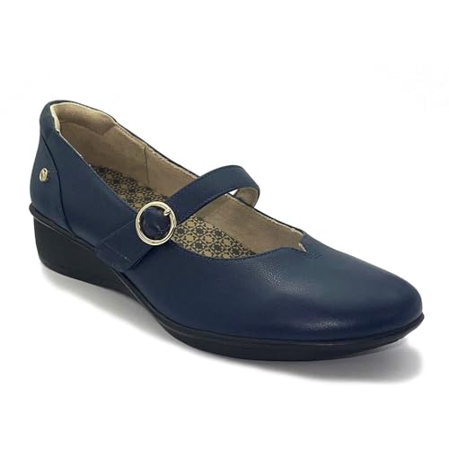 Revere Sicily Women's Mary Janes - Premium Leather - Cushioned Heel - Contoured Footbed - Adjustable Strap with Strap Extensions and Fit Kit