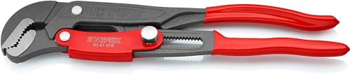 KNIPEX Rohrzange S-Maul mit Schnelleinstellung grau pulverbeschichtet mit Kunststoff überzogen 330 mm 83 61 010