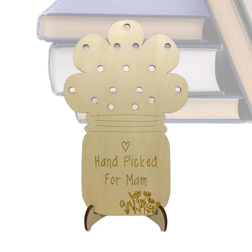 lanliflying Wooden Flower Holder - Wooden Lightweight Hand Picked Flower Stand - Mother's Day Flower Arrangement For Beautiful Flowers, Living Room