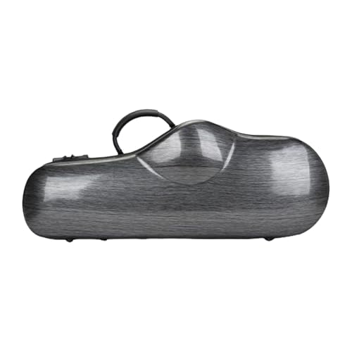 アルトサックスケース ロックラッチキャリーハンドル、練習用パフォーマンス用ショルダーストラップ付き保護ハードシェルケース, グレー