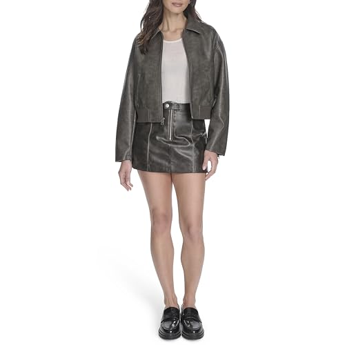 Image of Levi's Women's Faux Leather Bomber With Laydown Collar