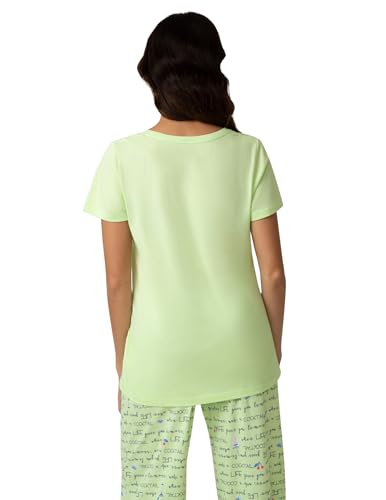 Image of HUE Women's Spring Pajama Separates Soft Whimsical Print Pjs with Flowers, Animals, Garden Themed Pjs, Cocktails