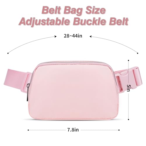 Image of JSJ Mini Fanny Pack for Women & Men,Valentines Day Gifts for Girls Teens Kids Daughter Sister Her,Trendy Stuff Crossbody Bags Cute Everywhere Belt Bags.(Pink)