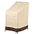 Vailge Stackable Patio Chair Cover,100% Waterproof Outdoor Chair Cover, Heavy Duty Lawn Patio Furniture Covers,Fits for 4-6 Stackable Dining Chairs,36"Lx28"Wx47"H,Beige&Brown