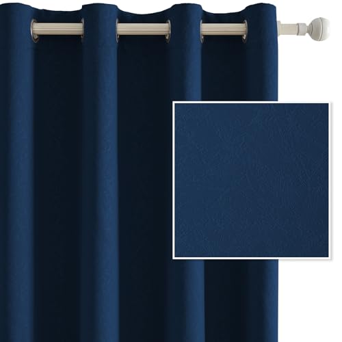 Ystyle Lot De 2 Rideau Occultant, 140x240 CM, Rideau Thermique Isolant Anti Froid et Chaleur À Oeillets, Isolation Lumiere Anti UV Decoration pour Maison...