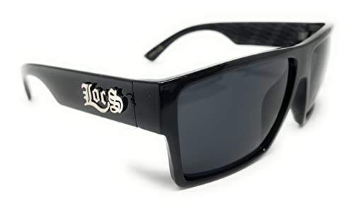 Locs 91105 Black Sunglasses | Authentic Gangster Flat Top Lowrider Maddogger Shades3