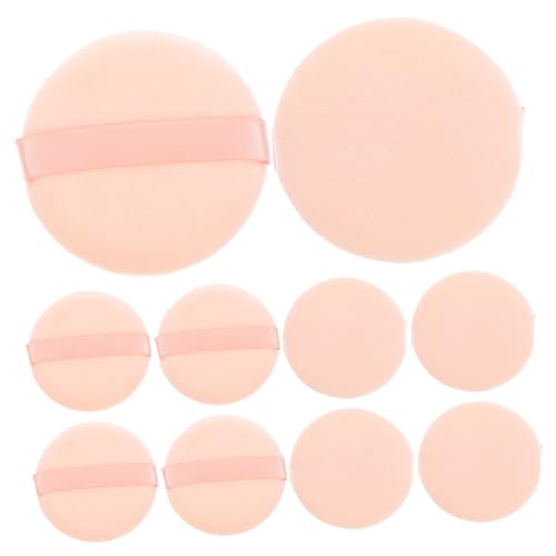 Baluue Makeup Cotton Rounds 16pcs Flocked Powder Face Powder Puff for Women Small Makeup for Loose Powder