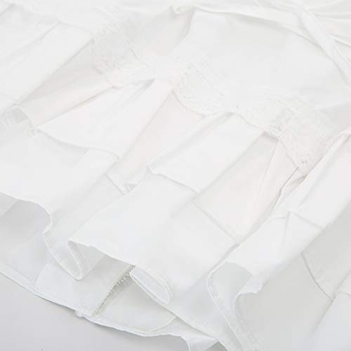 Scarlet Darkness White Renaissance Blouse Women Vintage Stand Collar Blouse Victorian Corset Top White L #TOP6