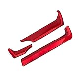 FUEISOF Armaturenbrett Rahmen Blende Abdeckung Für Hyundai Ioniq 5 2021-2026 / Ioniq 5N 2023-2026 Zubehör ABS 3tlg.(Rot)