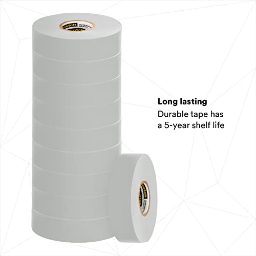 Scotch 3M Professional Grade 35 Vinyl Electrical Tape (19mm x 20.12M x 0.177mm, Grey)