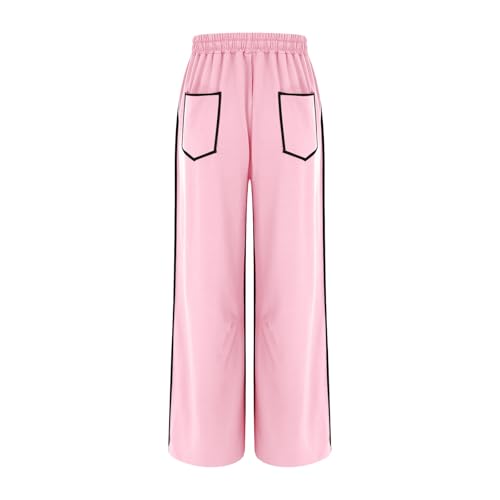 Image of Barrel Pants Women Casual Cargo Wide Leg Baggy Sweatpants Drawstring High Waisted Lounge Palazzo Pants with Pockets