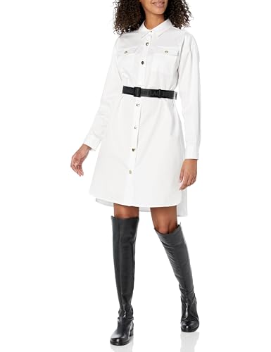 Robe en popeline boutonnée Karl Lagerfeld idéale pour vos sorties en ville