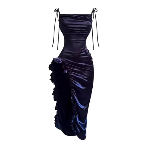 Robe de plage longue spaghetti femme vêtement été chic dos nu fluide