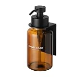 400ml Glas Seifenspender mit Wandhalterung Edelstahl Pumpspender...