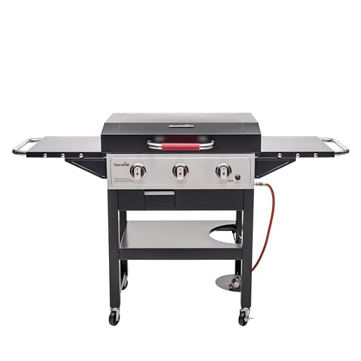 Char-Broil 140999 Griddle Gas BBQ, Cast Iron, 12.3 KW, Black