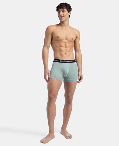 Image of Jockey NY16 Men's Super Combed Cotton Elastane Stretch Solid Trunk with Ultrasoft Waistband (Colors & Prints May Vary)