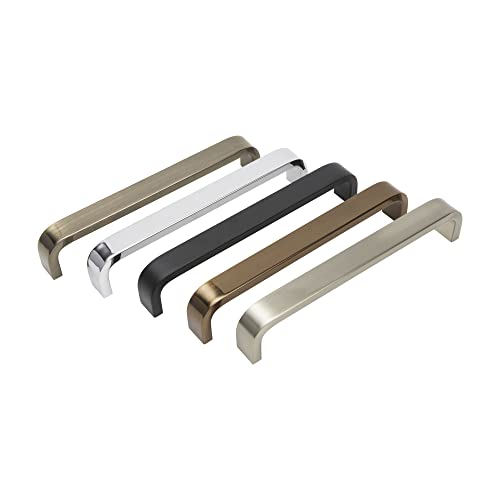 Decoranddecor Antique Brass D-Shaped Aluminium Kitchen Cabinet Pull Handles (160mm Hole Centre) - Image 5