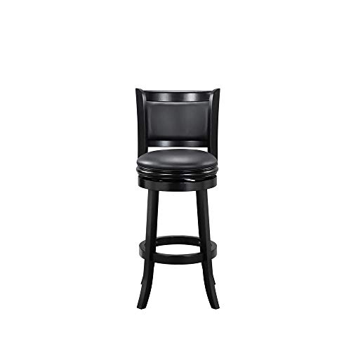 Boraam Augusta Bar Height Swivel Stool, 29-Inch, Black #TOP6