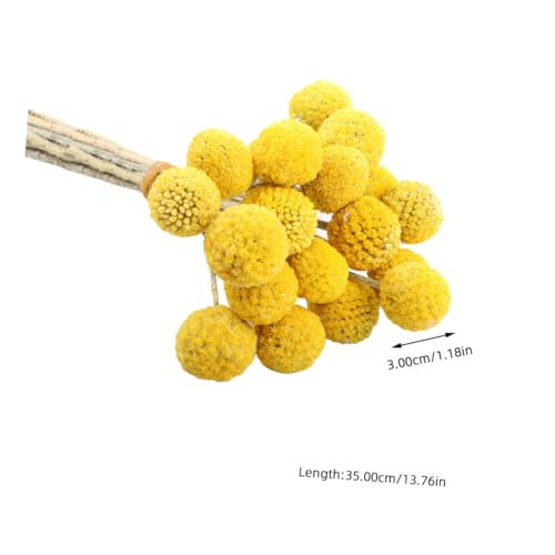 Bolas de flores secas decorativas amarillas pack 30 miniatura 2