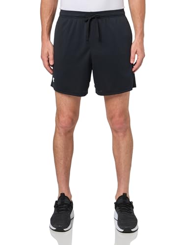 (取寄) アンダーアーマー メンズ テック 6 インチ メッシュ ショーツ Under Armour men Tech 6 Inch Mesh Shorts Castlerock/Black Under Armour Men's Tech 6 Inch Mesh Shorts, (001) Black / / White