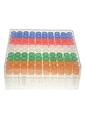 MUHWA Cryo Röhrchen mit Ständer, 1,8 ml, mit Silikon-Dichtungsring, Probenröhrchen aus Polypropylen mit Schraubverschluss (5 Farben)