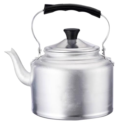 Hervidor de aluminio retro,tetera de aluminio de gran capacidad,teteras de gas para el hogar,teteras de ebullición rápida de agua,tetera de cocina,mango plegable portátil,pico largo