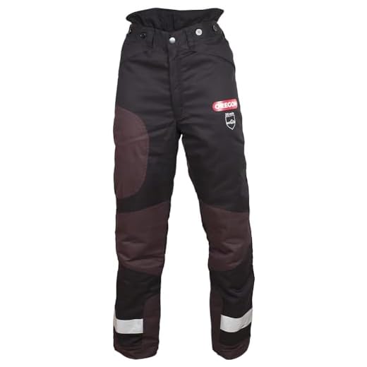 Oregon Yukon+ Typ A Klasse 1 (20 m/s) Schutzhose zum Sägen, schwarz, Größe L (EU 50-52)