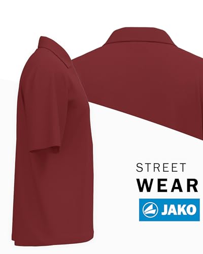 JAKO Unisex Poloshirt Wardrobe, rubinrot, L – Ansicht 2