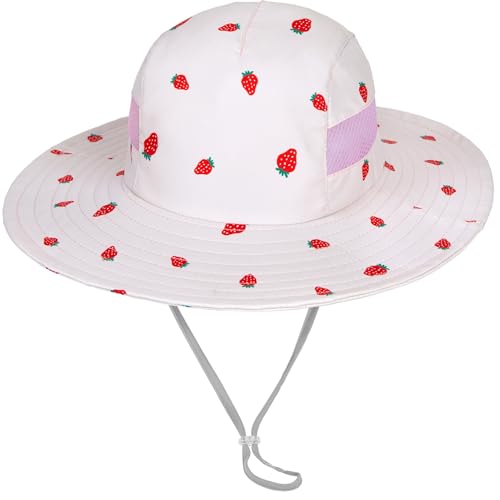 Image of Kids Sun Hat for Toddler Girls Unicorn Bucket Hats UV Protection Summer Hat for Kids Wide Brim Fishing Hat 2-8 Years