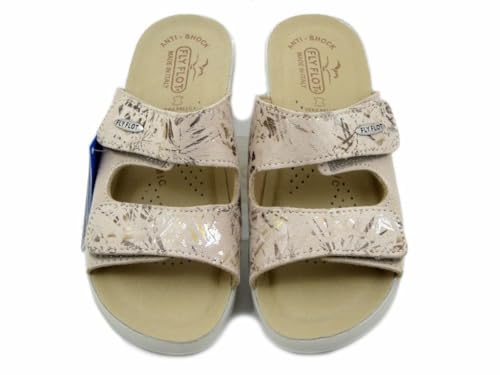 Sandales beige en cuir véritable Fly Flot T5B18 pour femme - 2