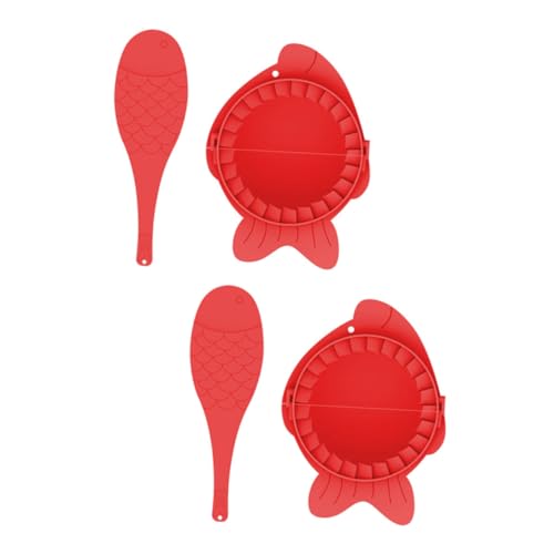 Amosfun 2Sets Dumpling Maker Molds Kitchen Gadget for Easy Dumpling Wrapping Includes Spoons for Making Empanadas Ravioli Pies
