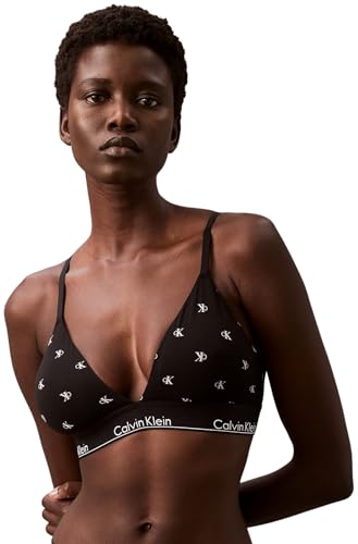 Calvin Klein Soutien-Gorge Brassière Femme Triangle Rembourrage Amovible, Noir (Black Diamond Logo Print), XS Calvin Klein Soutien-Gorge Brassière Femme Triangle Rembourrage Amovible, Noir (Black Diamond Logo Print), XS