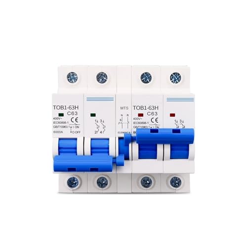 Disjoncteur commutateur transfert manuel AC 2P pour double puissance inverseur mcb 6A