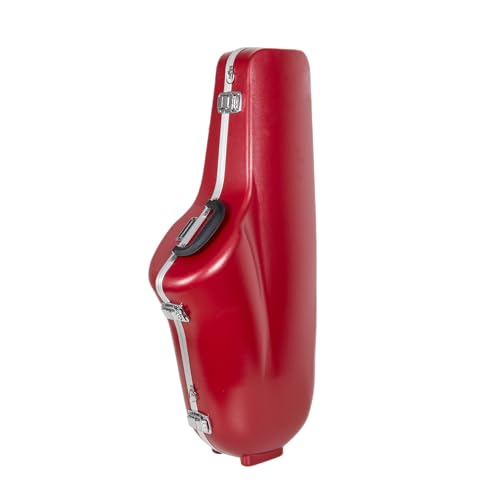 Crossrock - Funda de trompeta ABS para cuerno Bb | Acabado rojo, interior de terciopelo negro, bloqueo de...